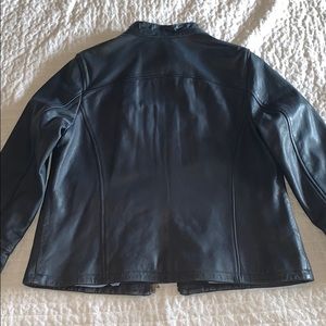 Womens Lakeland Leather Jacket Navy 